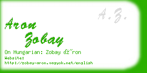 aron zobay business card